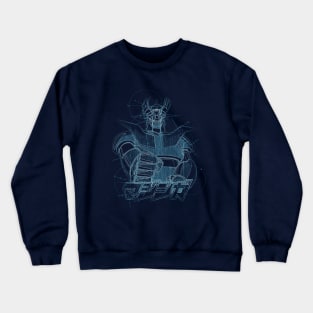 Mazinger Z, Blue Print Crewneck Sweatshirt